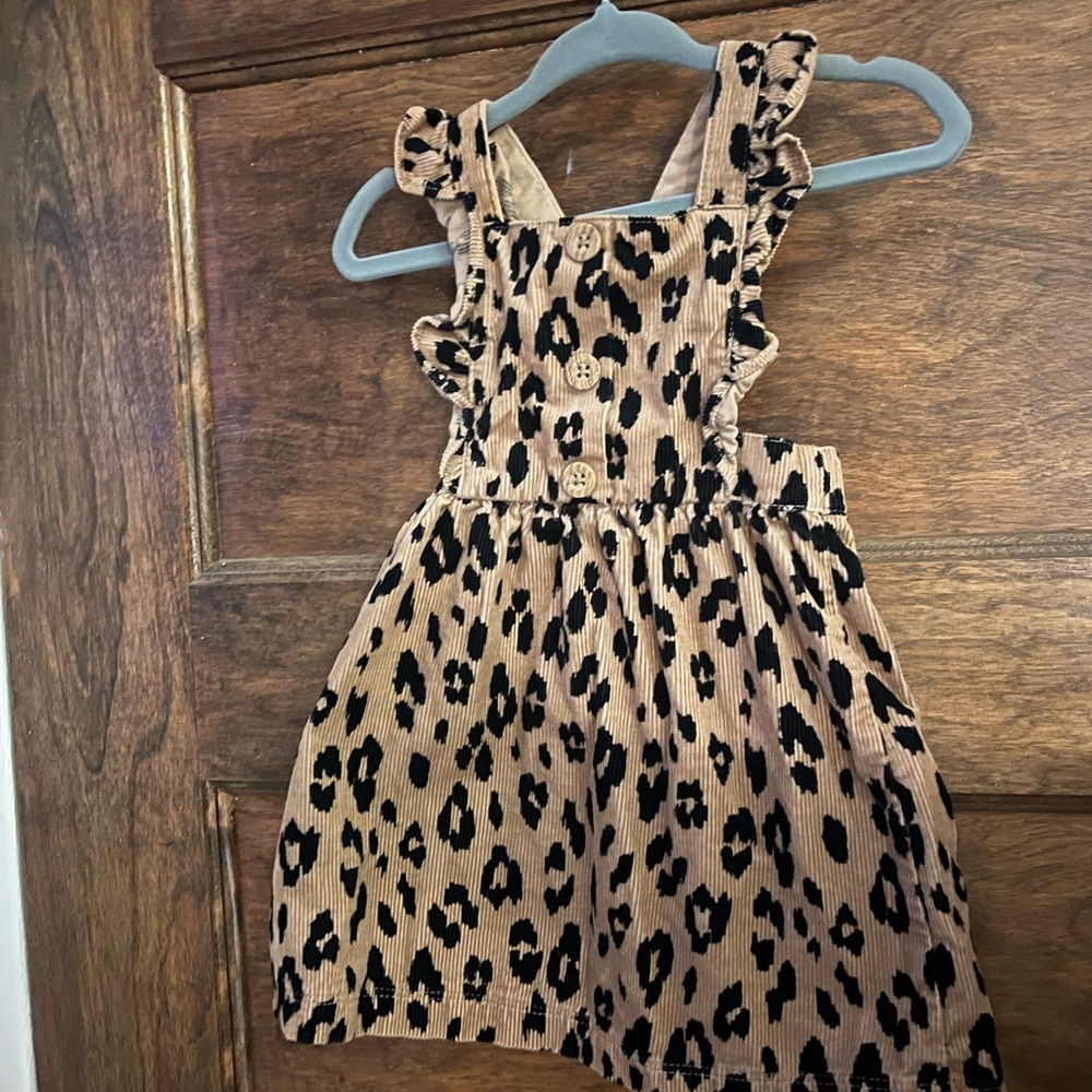 Carter's Animal Print Corduroy Skirt Overalls 12 months